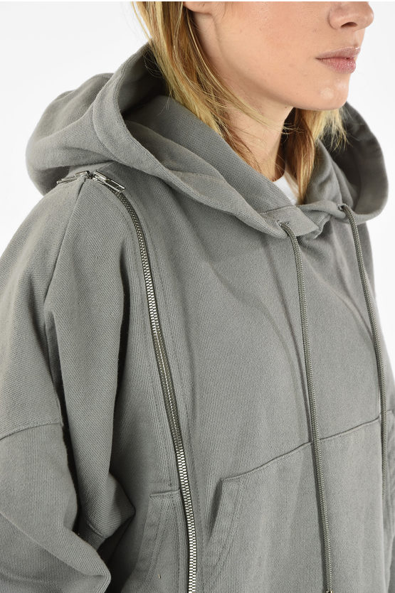 Maison Margiela MM1 FELPA LOOPBACK CROPPED BOXY FIT CON ZIP