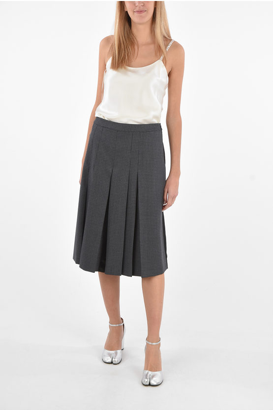 Maison Margiela MM1 Gonna-Pantalone in Lana a Pieghe con Parte Posteriore  in Seta donna - Glamood Outlet