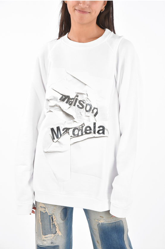 Shop Maison Margiela Mm1 Printed Oversized Sweatshirt