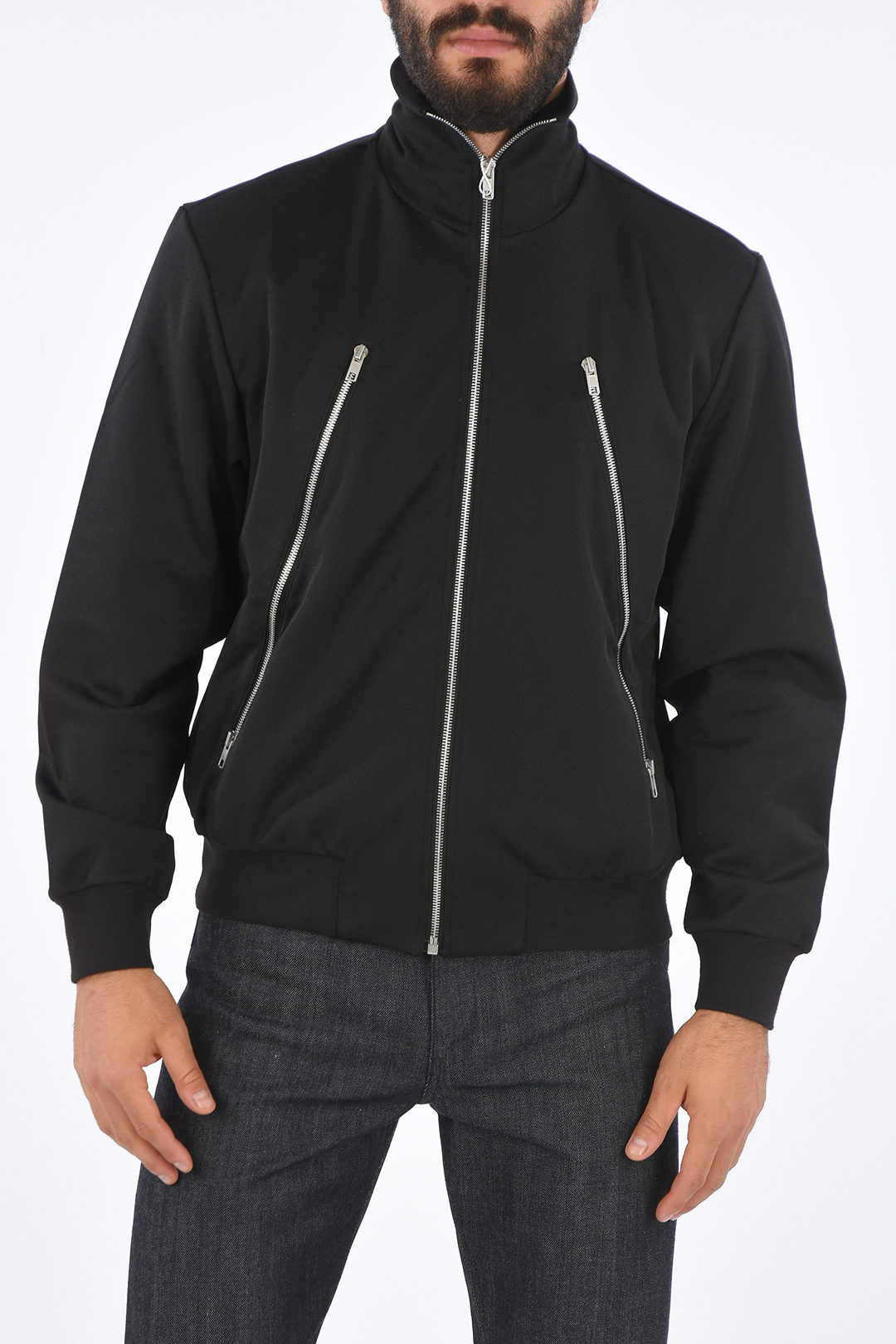 Maison Margiela MM10 2 Side Zips Turtleneck Sweater with Central