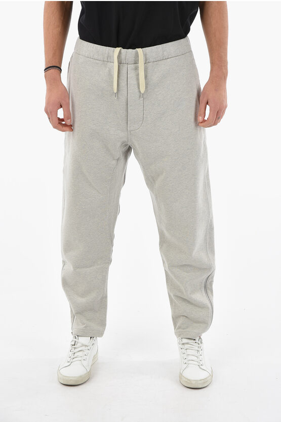Maison Margiela Mm10 Brushed-cotton Joggers With Ankle Zips