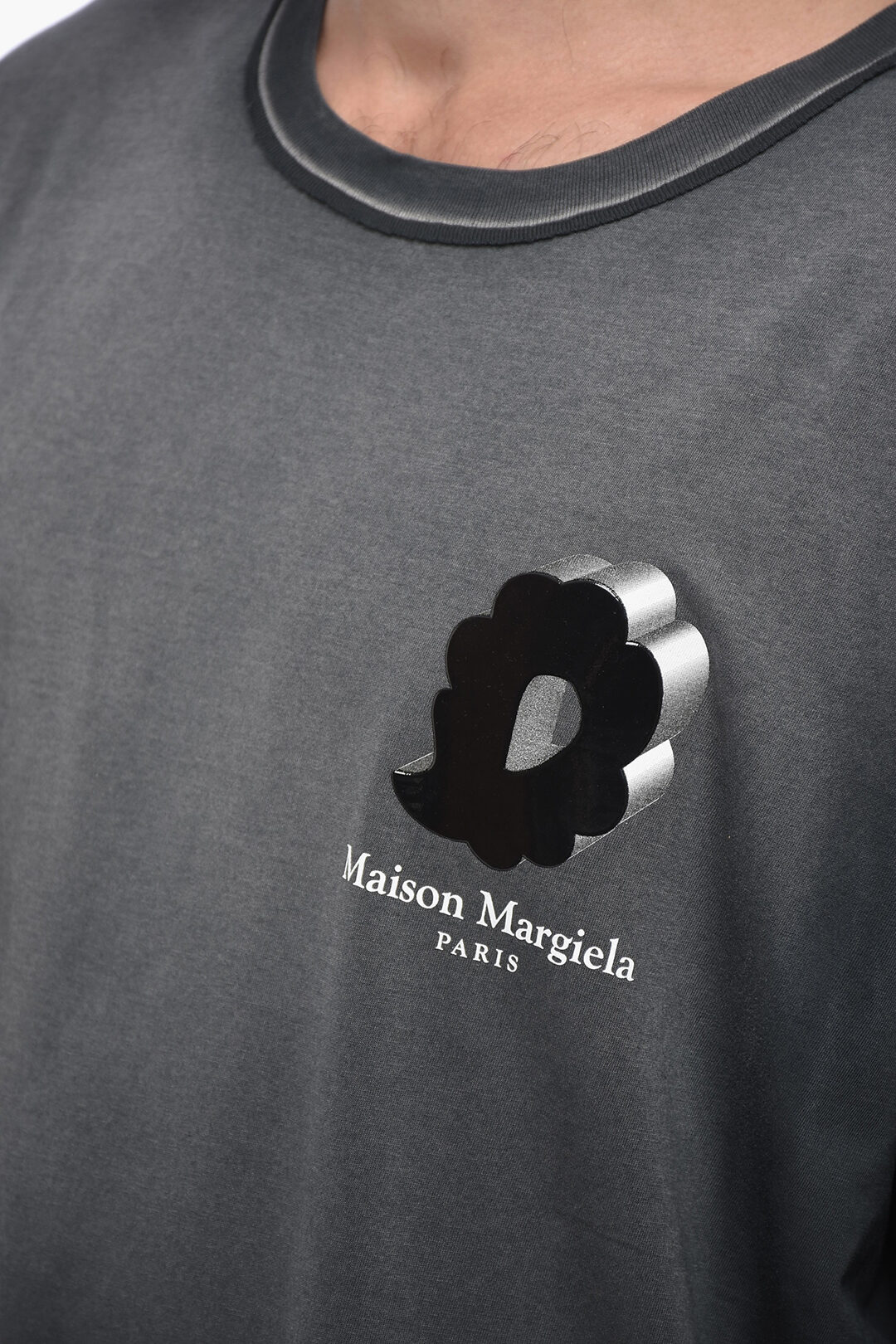 Maison Margiela MM10 Crew Neck BUBBLE T-Shirt with Embossed Print men -  Glamood Outlet