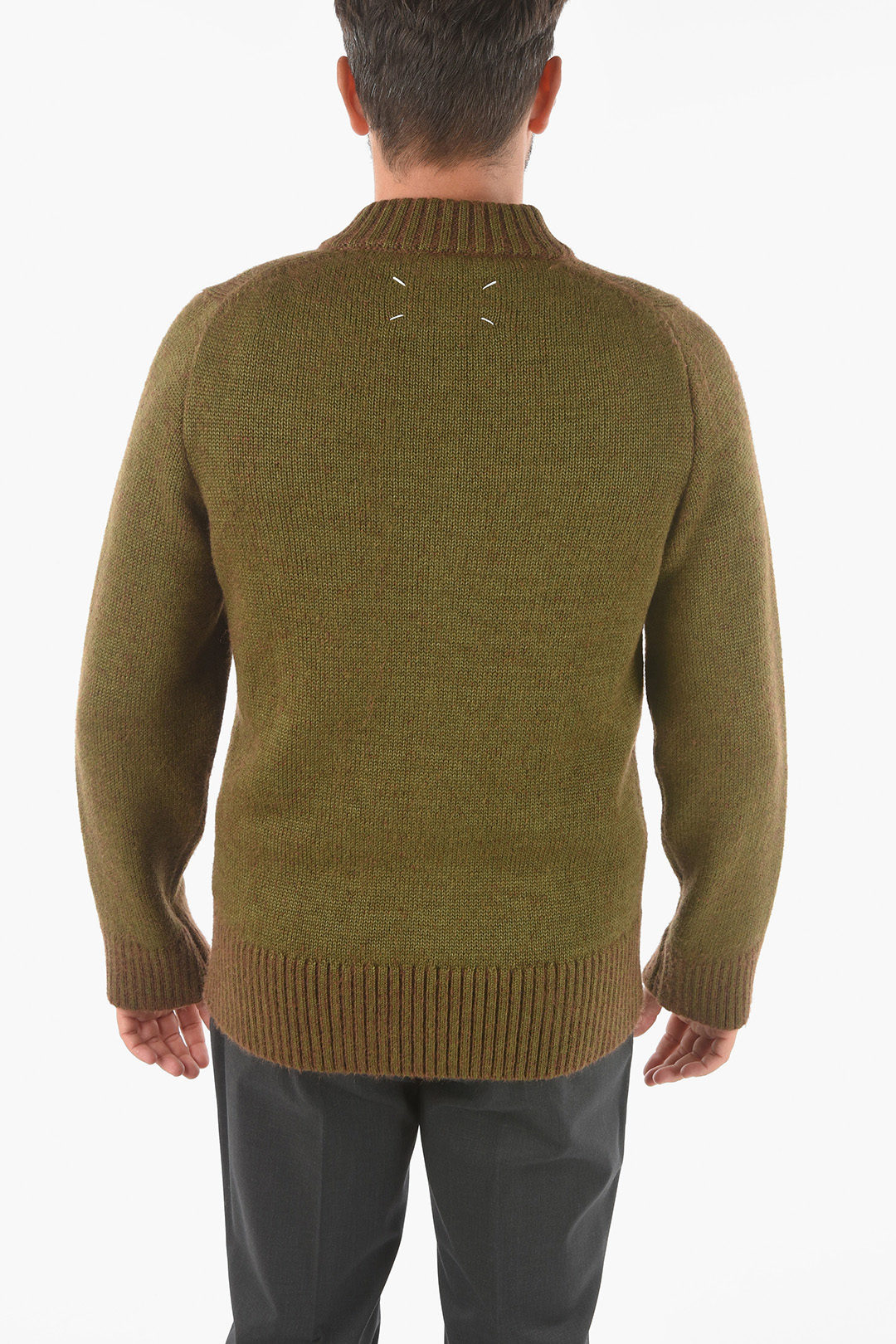 Maison Margiela MM10 Mohair Wool Blend Sweater with Half-zip Maison Margiela MM10 Mohair Wool Blend Sweater with Half-zip