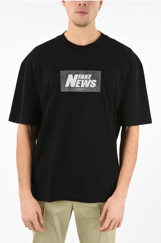 Maison Margiela MM10 RELAXED FIT CONTRASTING PRINTED GRAHIC FAKE