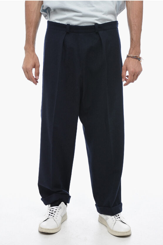 Maison Margiela Mm10 Single-pleated Wool Blend Chinos Pants