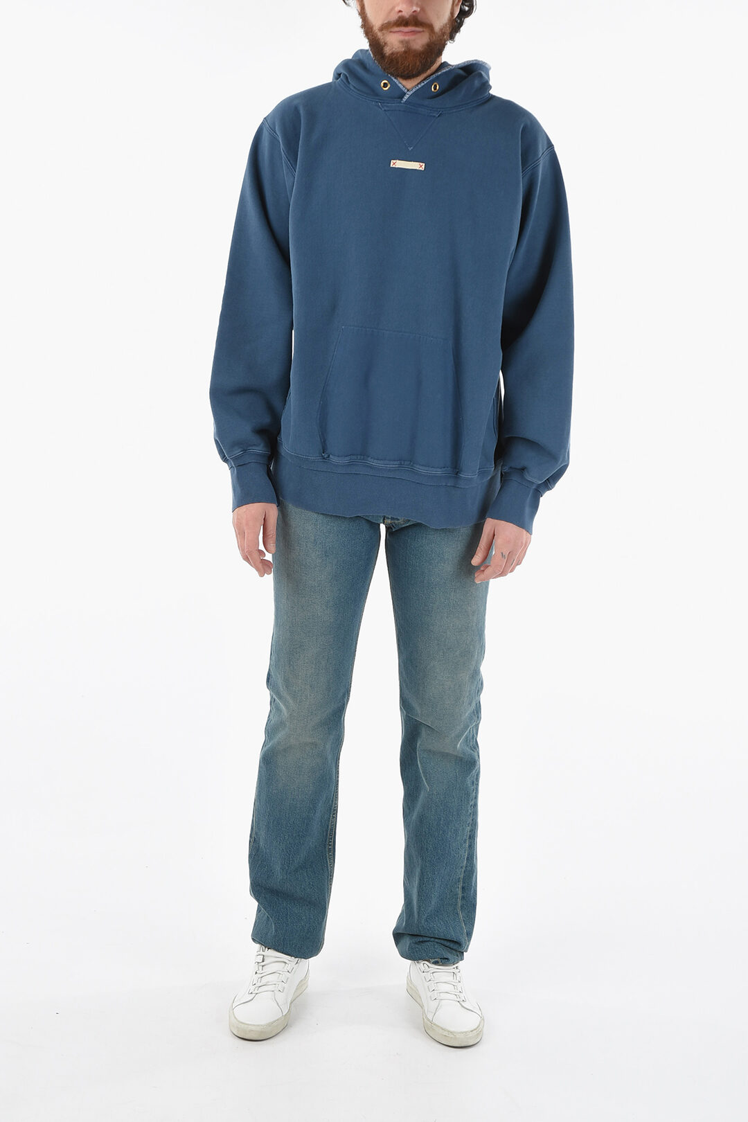Maison Margiela MM10 Solid Color NAME TAG Hoodie men