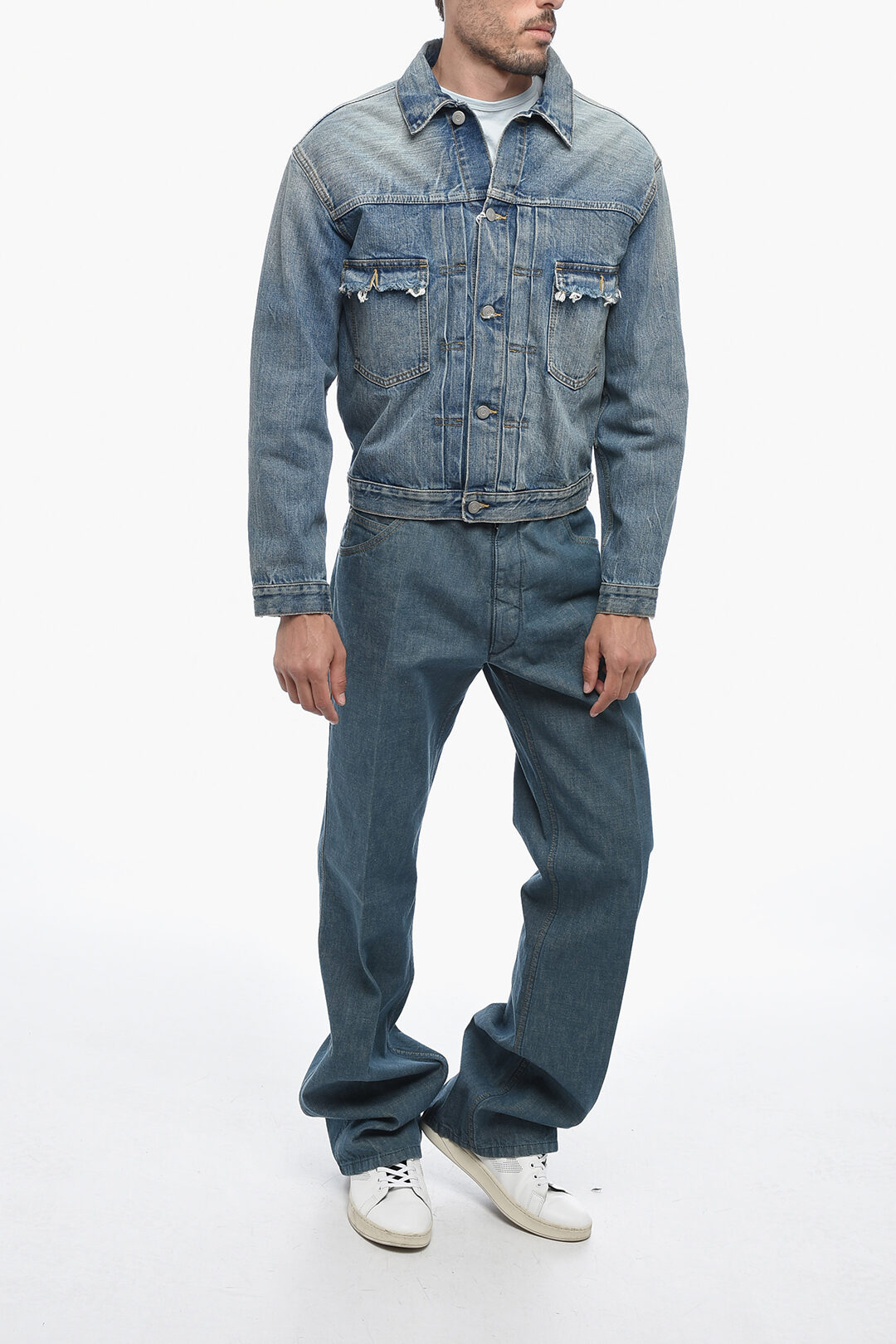 Maison Margiela MM10 Vintage Wash Denim Jacket men - Glamood Maison Margiela MM10 Vintage Wash Denim Jacket men - Glamood
