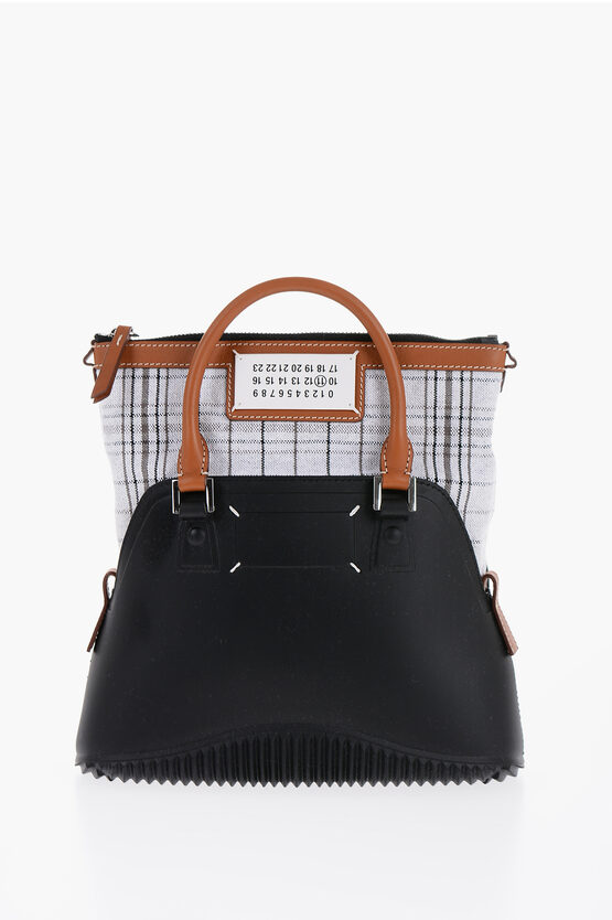 MM11 Borsa a Mano 5AC in Gomma con Rifiniture in Pelle