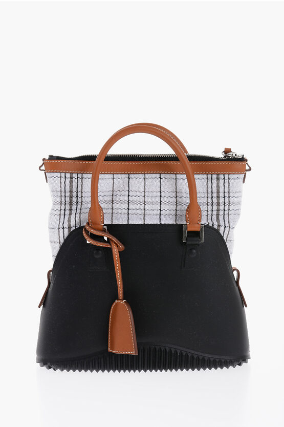 MM11 Borsa a Mano 5AC in Gomma con Rifiniture in Pelle