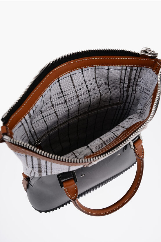 MM11 Borsa a Mano 5AC in Gomma con Rifiniture in Pelle