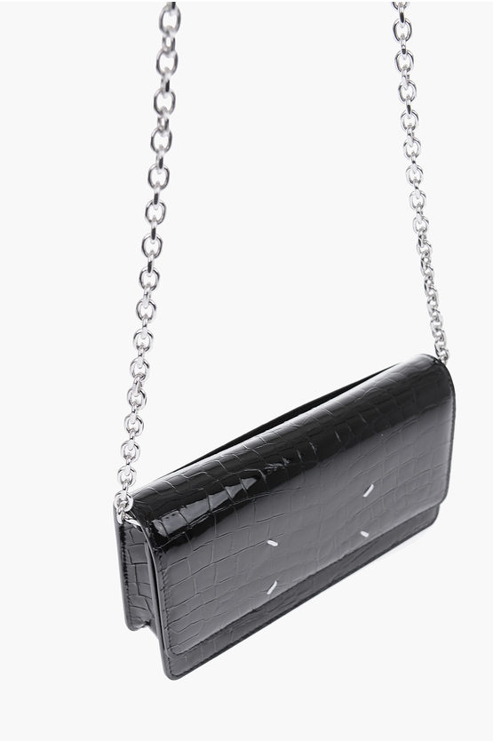 Maison Margiela MM11 crocodile print leather wallet women 
