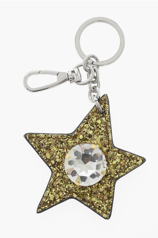 Shop Maison Margiela Mm11 Glitter Star-shaped Keyrings