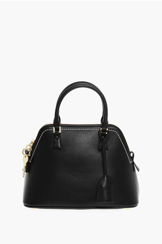 Maison Margiela Mm11 Leather 5ac Tote Bag With Visible Stitchings