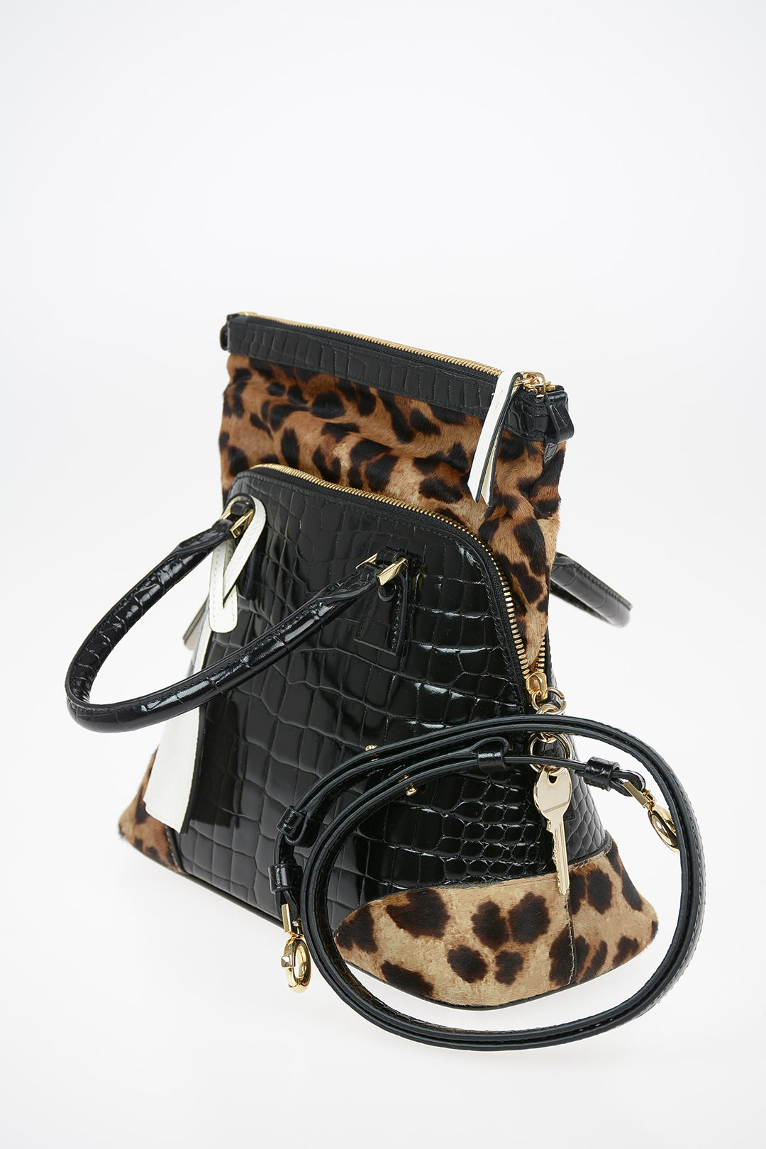 Maison Margiela MM11 Leather HanBag with Ponyskin Details