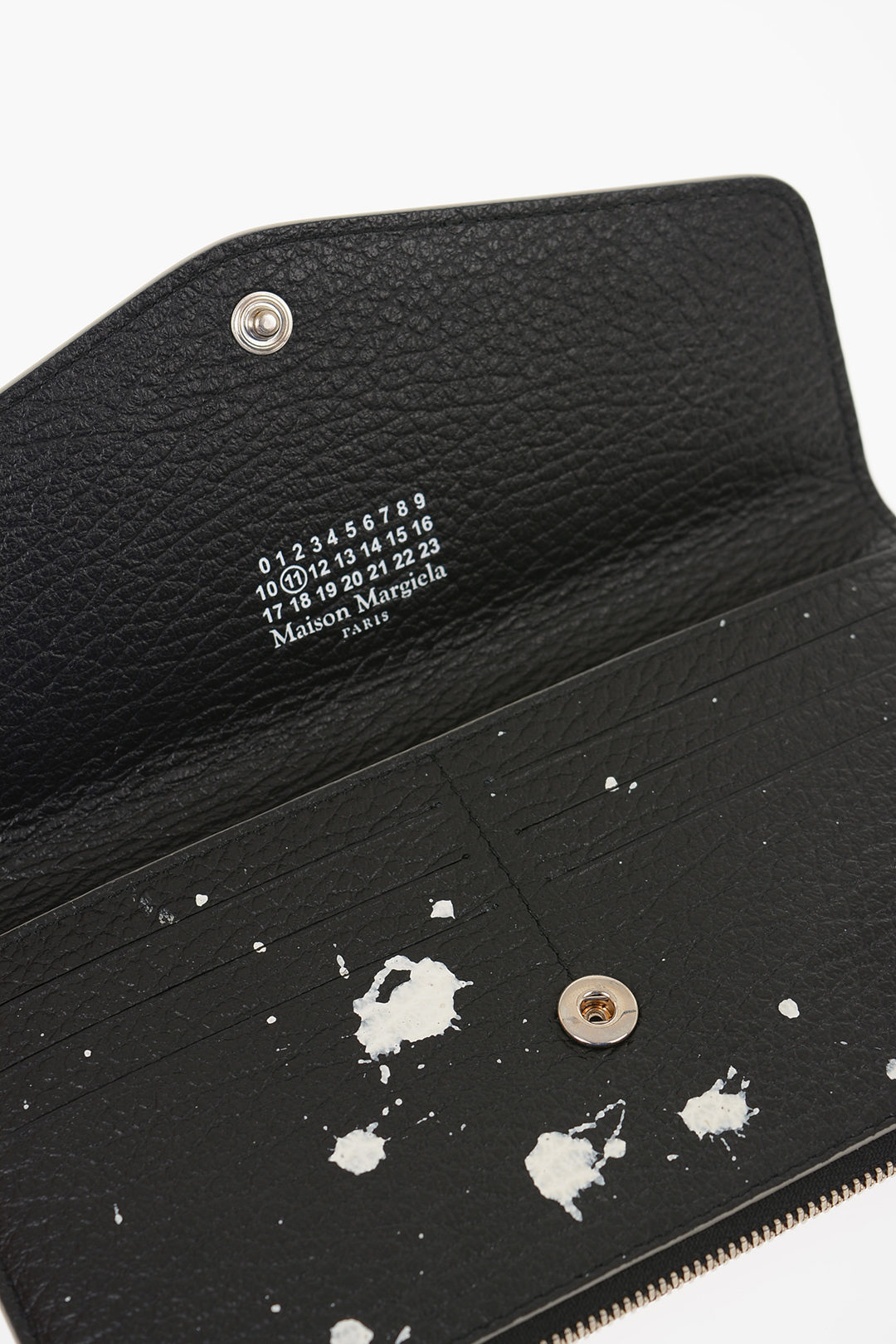 Maison margiela black discount paint splatter wallet