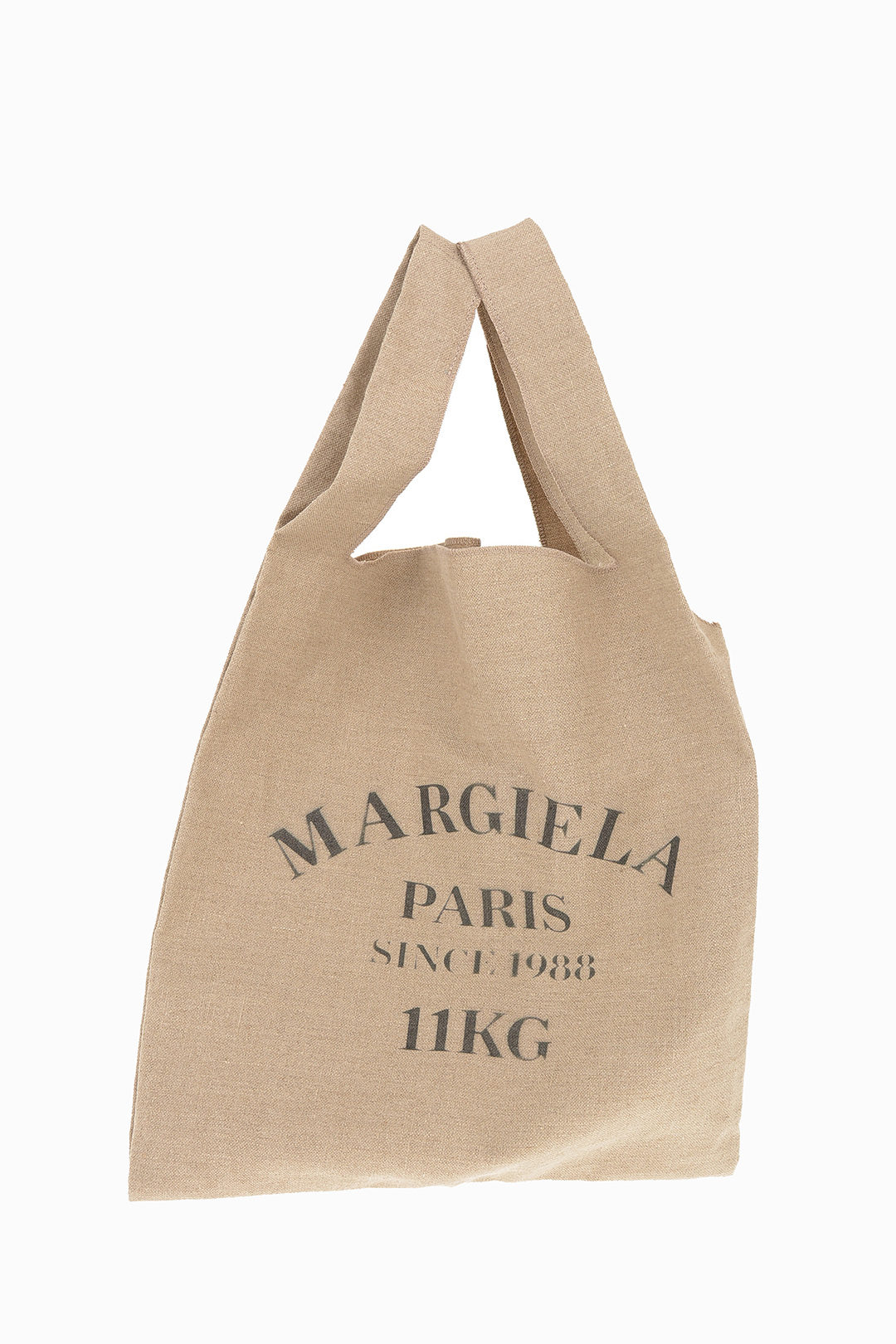 MM11 Linen Logo Printed Shopping Bag