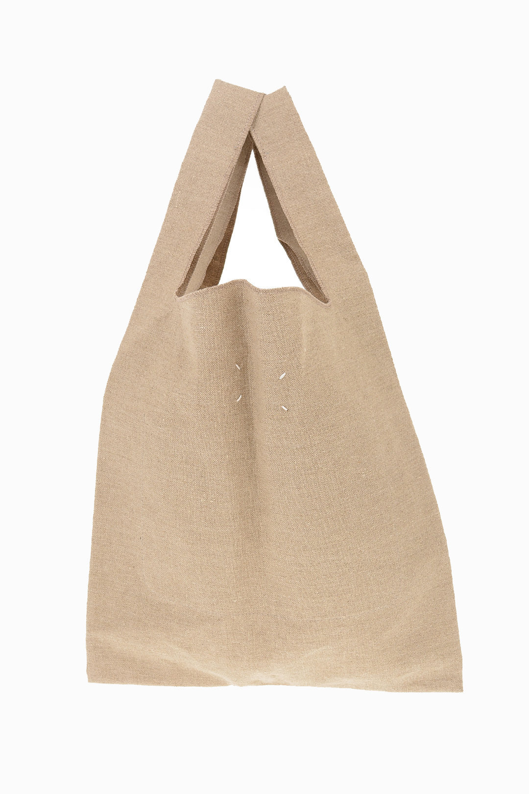 MM11 Linen Logo Printed Shopping Bag