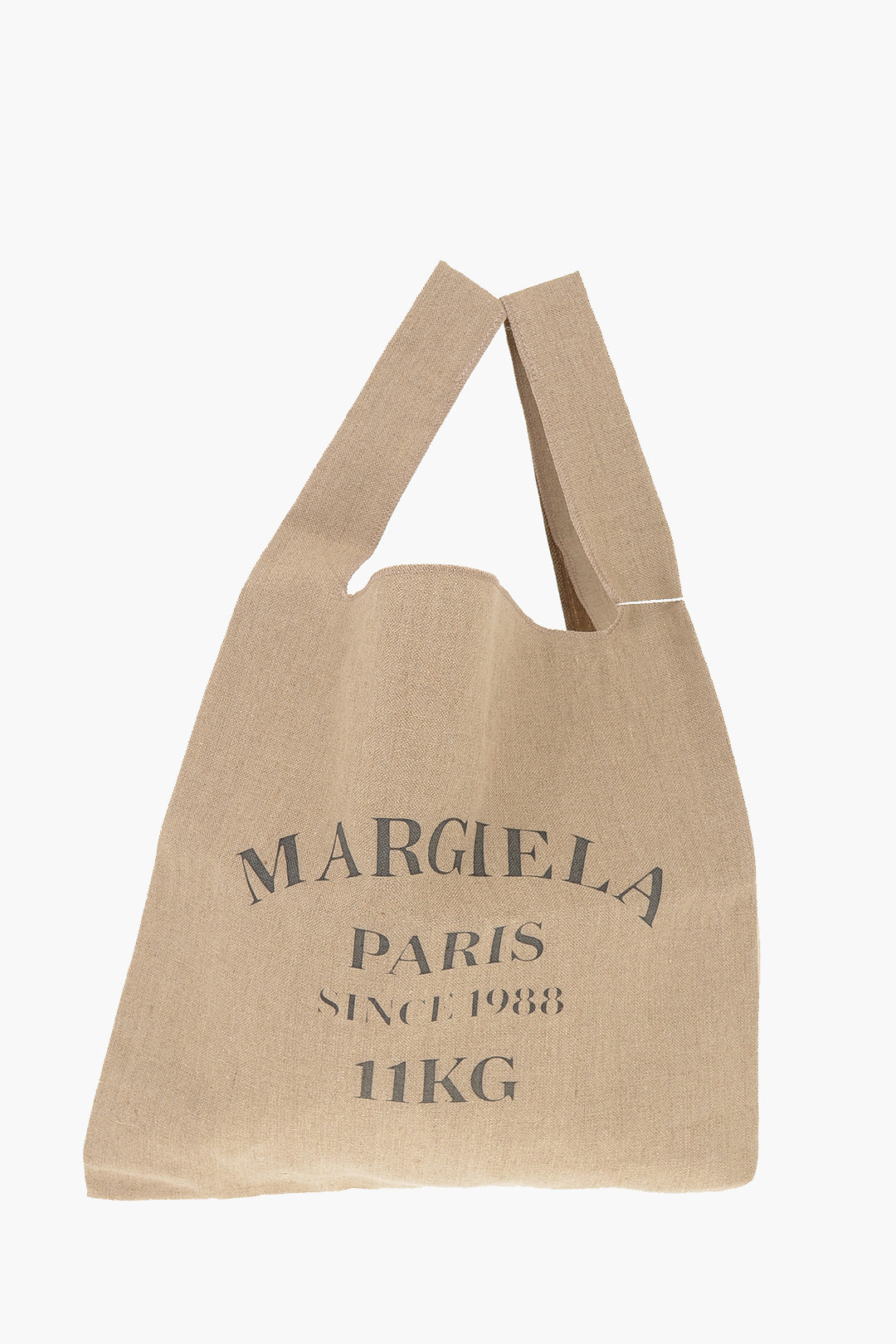 MM11 Linen Logo Printed Shopping Bag