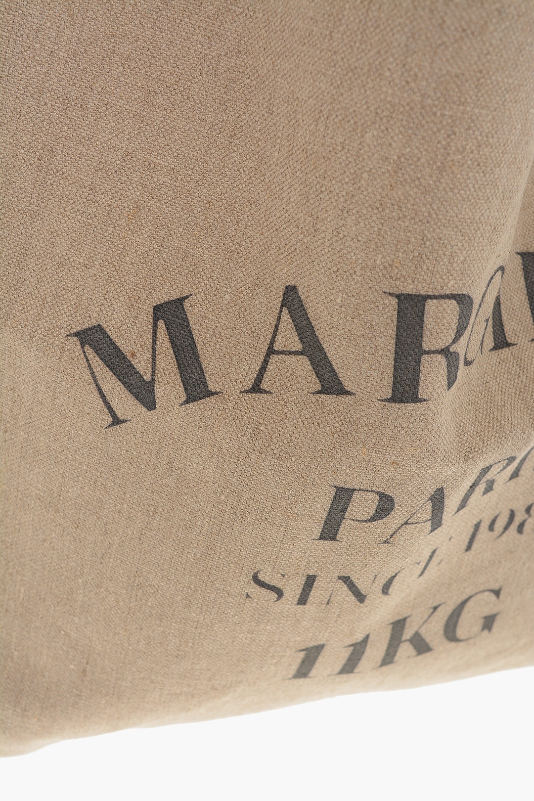 MM11 Linen Logo Printed Shopping Bag