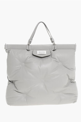 【送料関税込】Maison Margiela - MM11 ツートン ハンドバッグ Maison Margiela MM11 Textured Leather Two-Tone Shoulder Bag