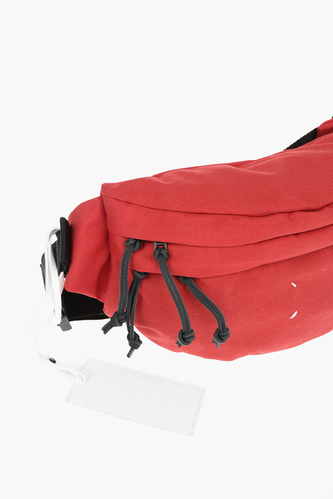 0401~MM11 leather and fabric bum bag