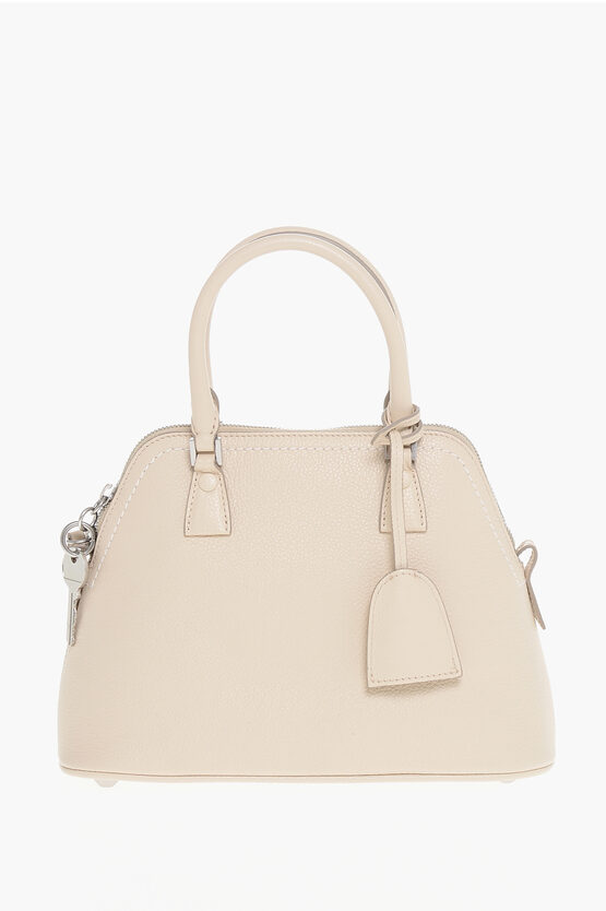 Maison Margiela Mm11 Textured Leather 5ac Bag With Canvas Detail
