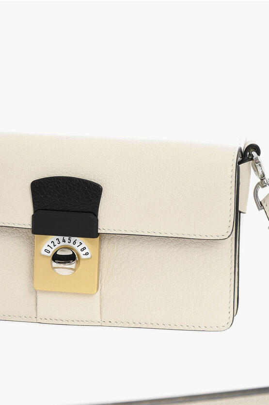 MM11 Textured Leather And Cotton Shoulder Bag