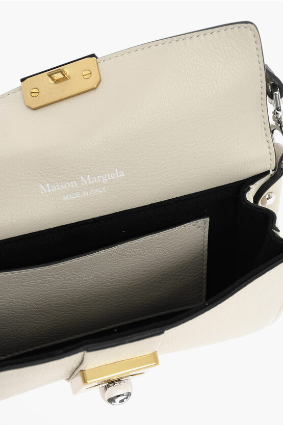 MM11 Textured Leather And Cotton Shoulder Bag