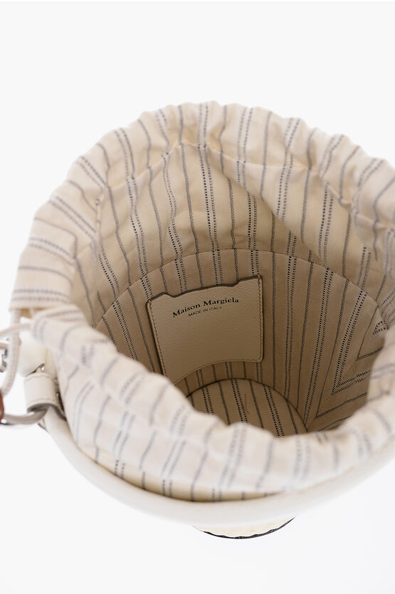 MM11 Woven Rafia Bucket Bag with Drawstring