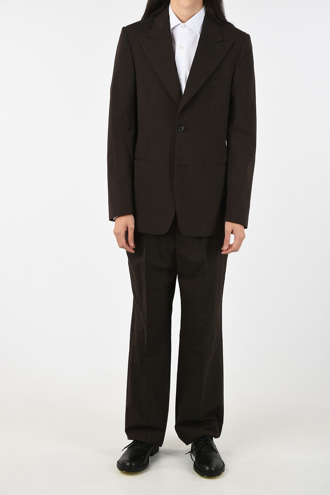 Maison Margiela MM14 no vent peak lapel 2-button suit men - Glamood Outlet