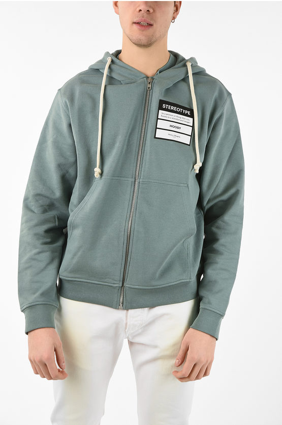 Maison Margiela MM14 STEREOTYPE ZIP UP HOODED FLEECE JACKET men