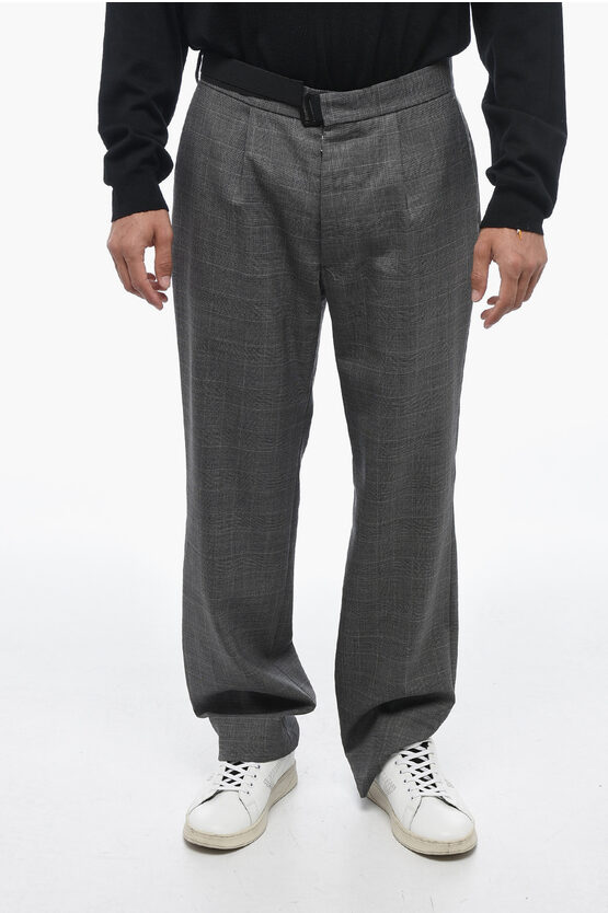 Maison Margiela Mm14 Virgin Wool Chinos Pants With District Check Motif
