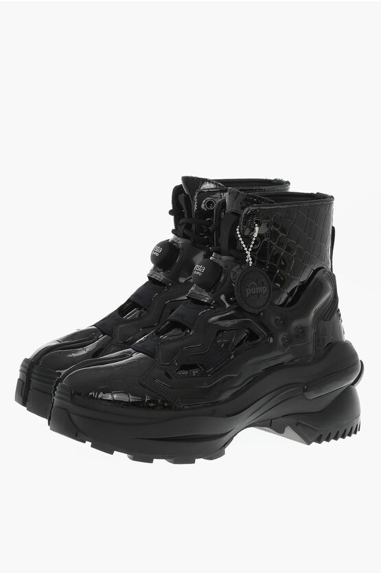 Maison Margiela Mm2 X Reebok Lace-up Unisex Tabi Booties With Inflatable Det