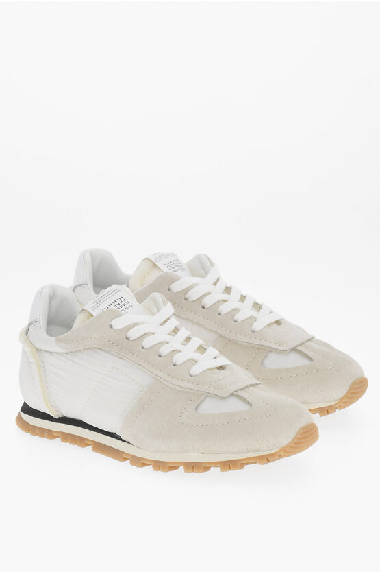 Maison Margiela Mm22 Fabric And Suede Low Top Trainers In White