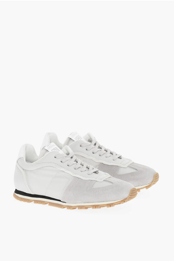 Maison Margiela Mm22 Fabric And Suede Low Top Sneakers In White
