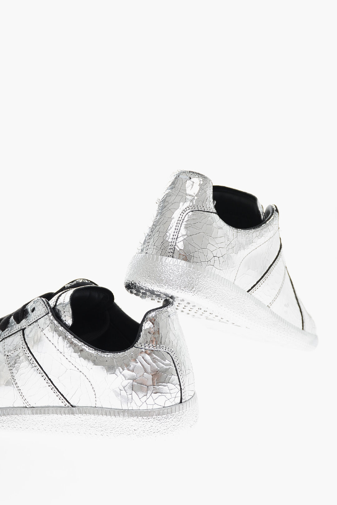 Leather Sneakers Silver Maison Margiela Sneakers Maison