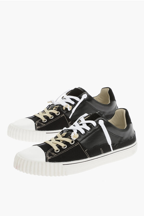 Maison Margiela Mm22 Leather And Fabric New Evolution Low Top Sneakers