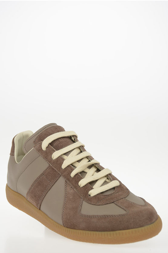 maison margiela mm22 ブラウンスエード　メゾンマルジェラ Maison Margiela MM22 Leather REPLICA Sneakers men - Glamood Outlet