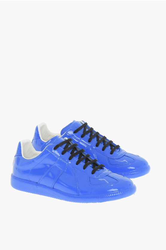 Maison Margiela Mm22 Patent Leather Low Top Sneakers