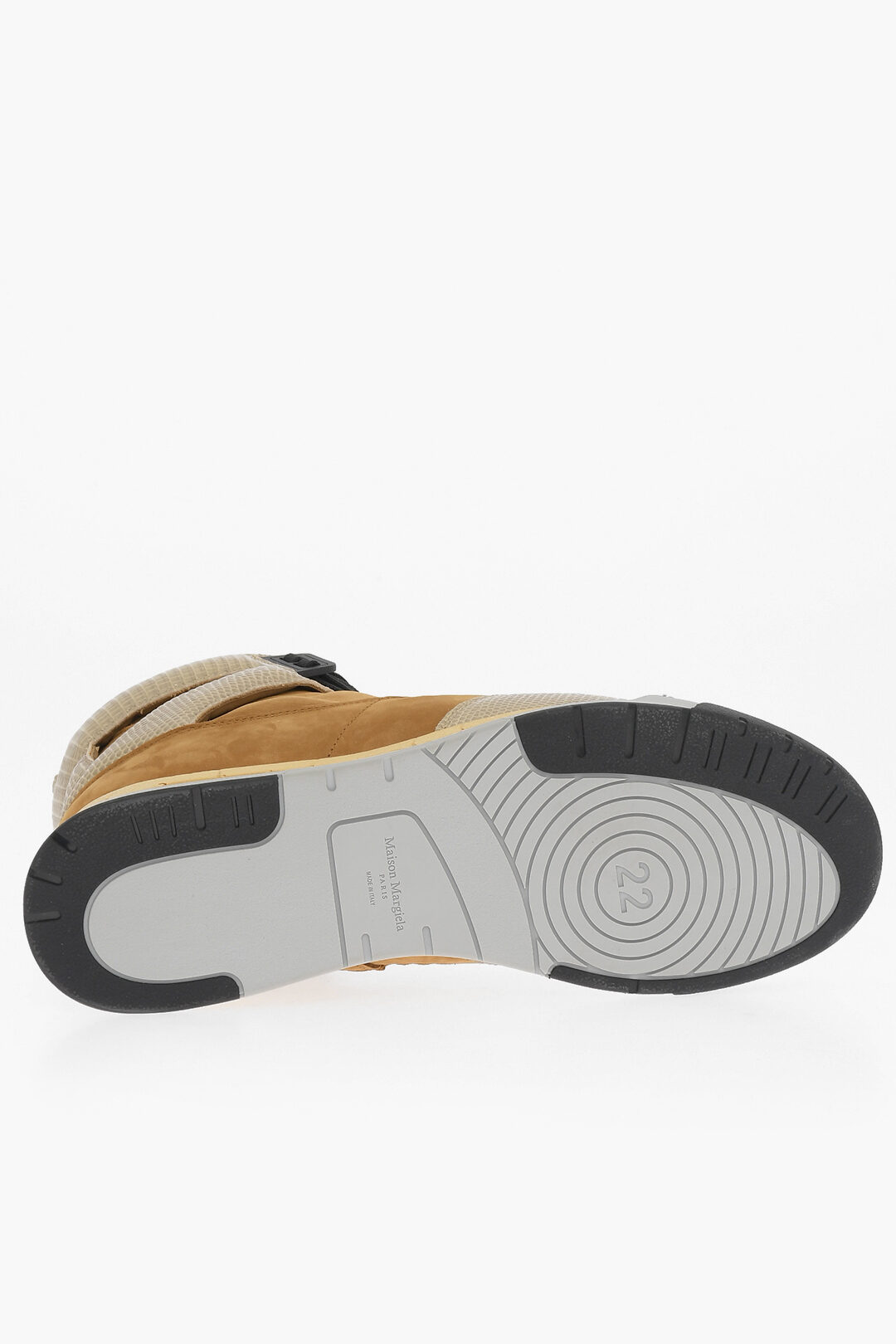 Maison Margiela MM22 Snake-Effect Leather High Top Sneakers with