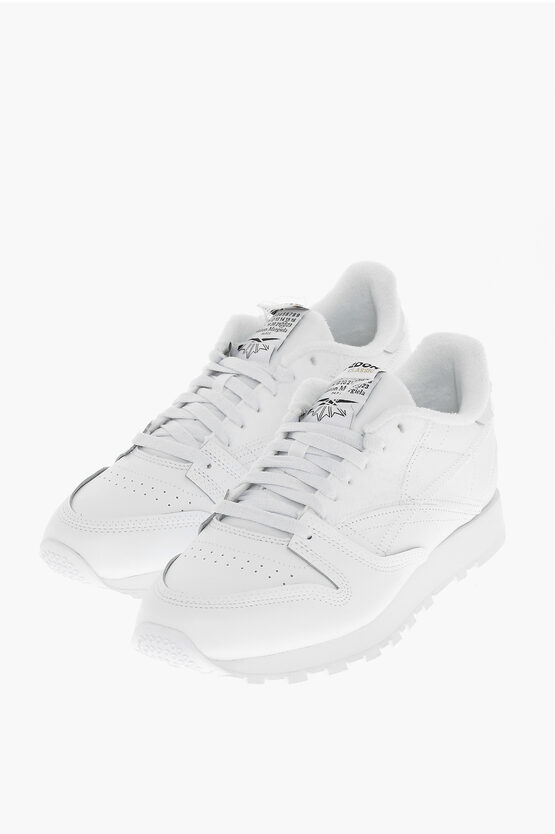 Shop Maison Margiela Mm22 X Reebok Classic Monochrome Eco-leather Unisex Sneakers