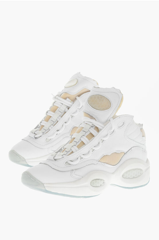 Shop Maison Margiela Mm22 X Reebok Injected Sole Unisex Mid Sneakers