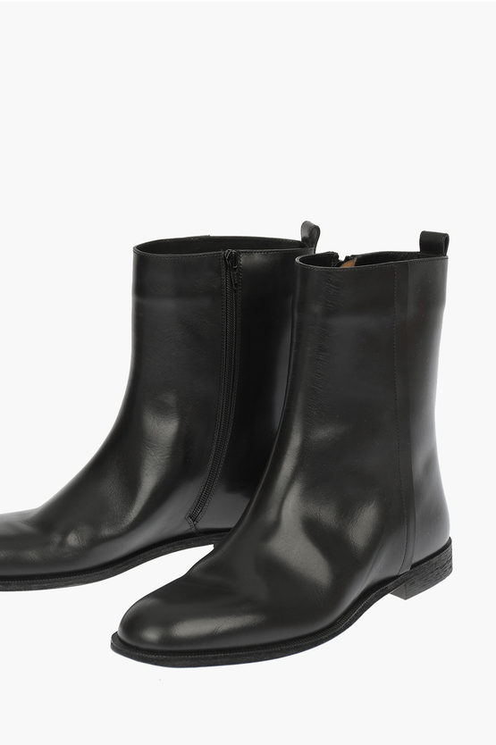 MM22 Zipped Leather Boots