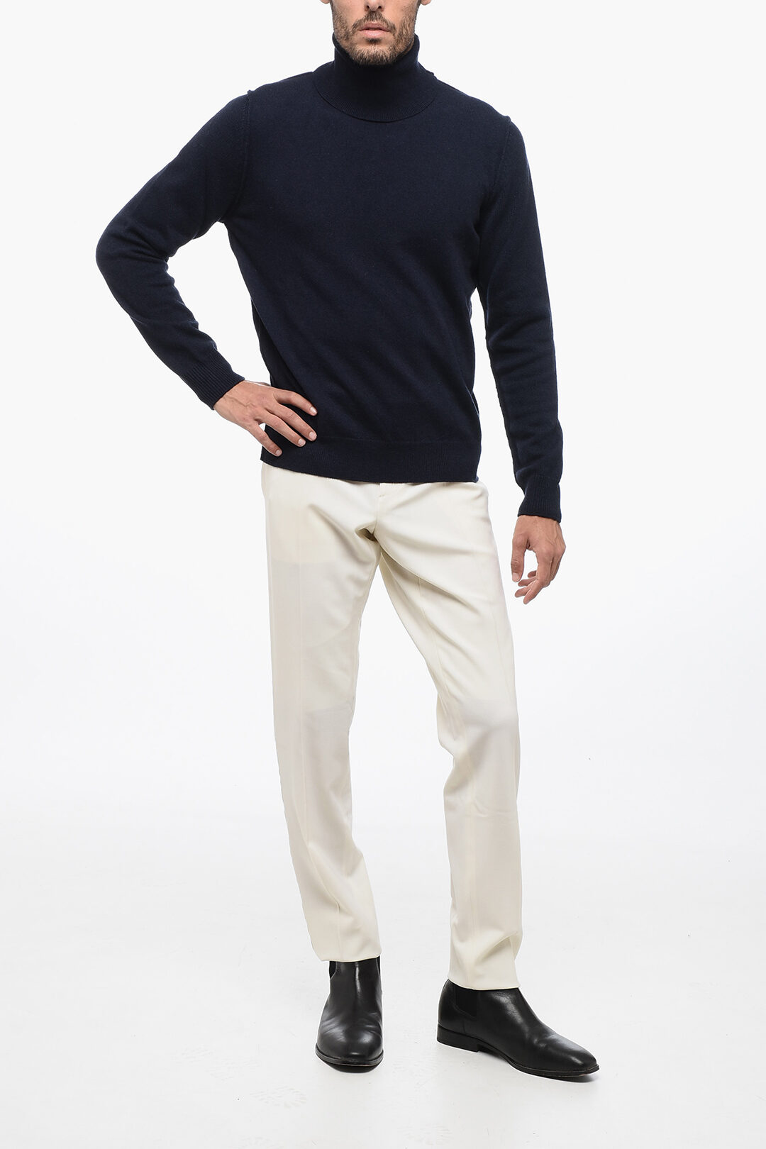 【送料&関税込】Maison Margiela Cashmere Turtleneck Sweater Maison Margiela roll-neck Body | Blue | FARFETCH