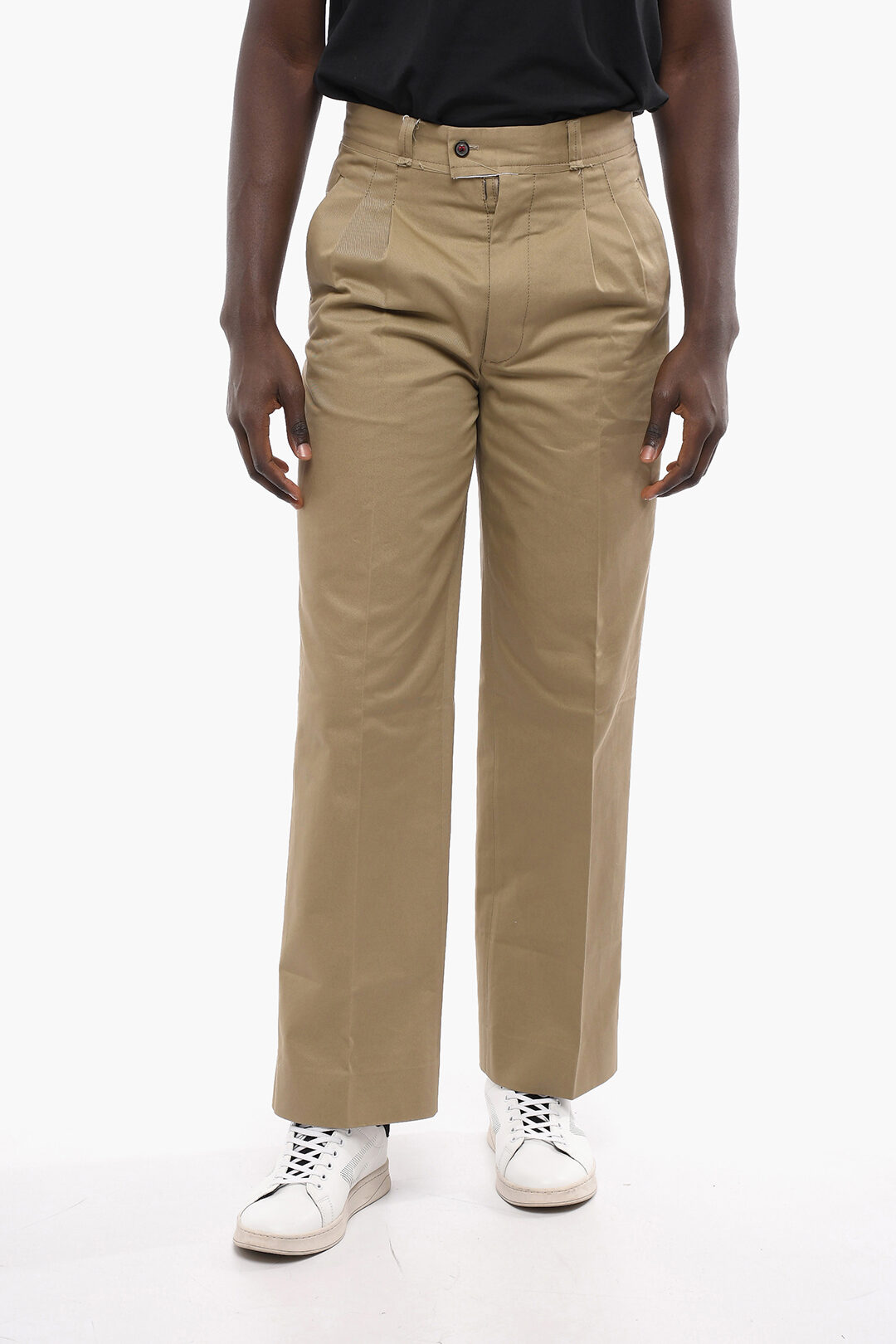 Maison Margiela MM4 Double-pleated Cotton Chinos Pants men