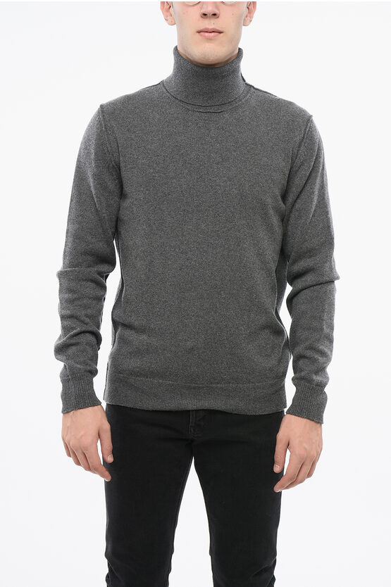 Maison Margiela Mm4 Mm14 Cashmere Turtleneck Sweater In Gray