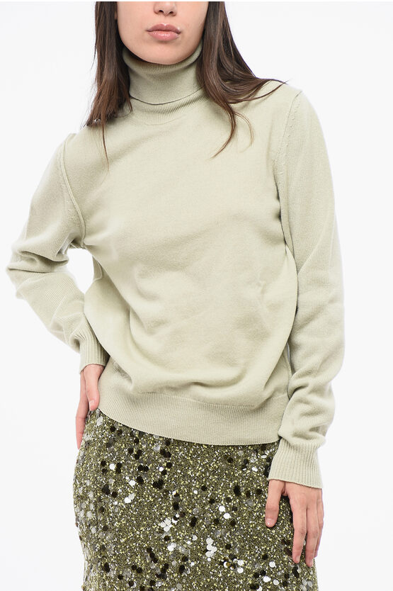 Maison Margiela Mm4 Mm14 Solid Color Cashmere Turtleneck Sweater