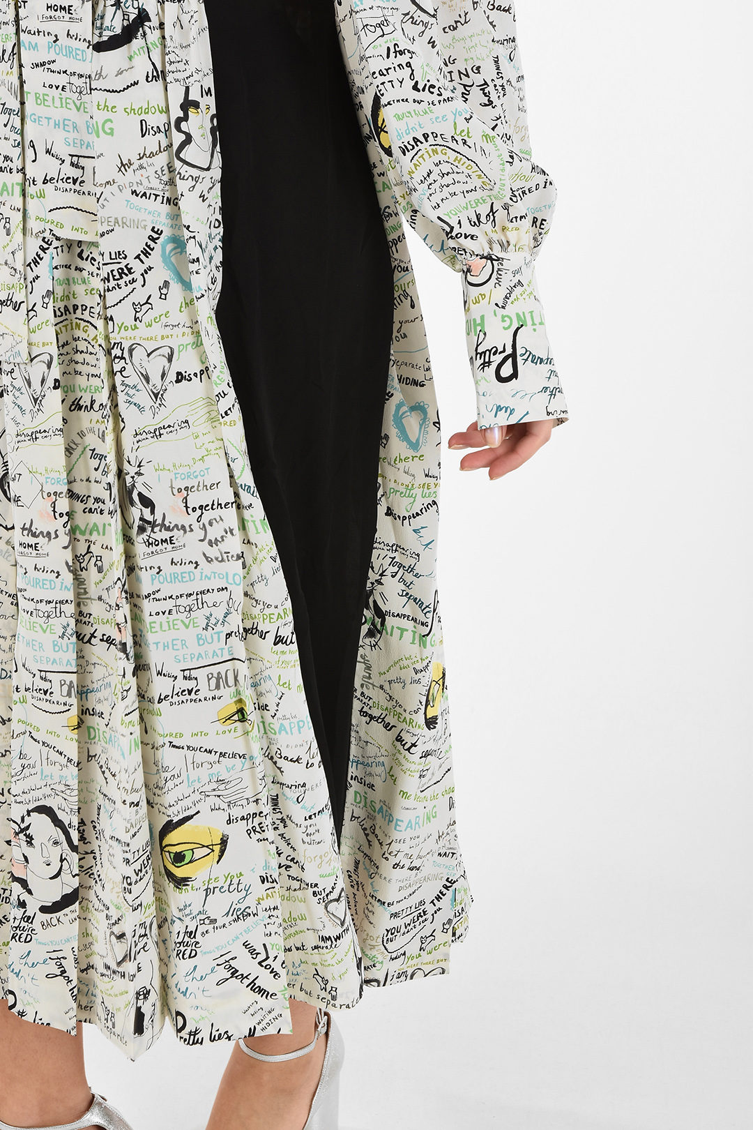 Maison Margiela MM4 Paint Splatter Silk Maxi Tunic Dress
