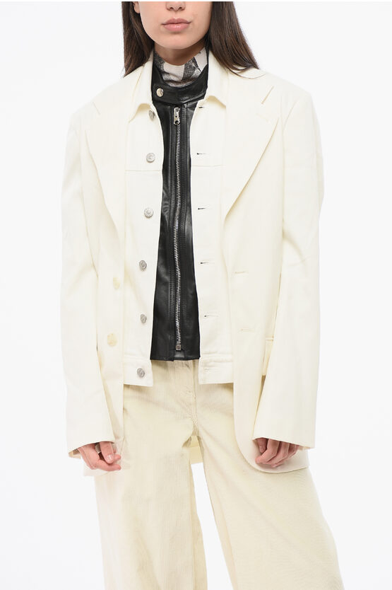 Maison Margiela Mm6 3 Layered Jacket With Logoed Buttons