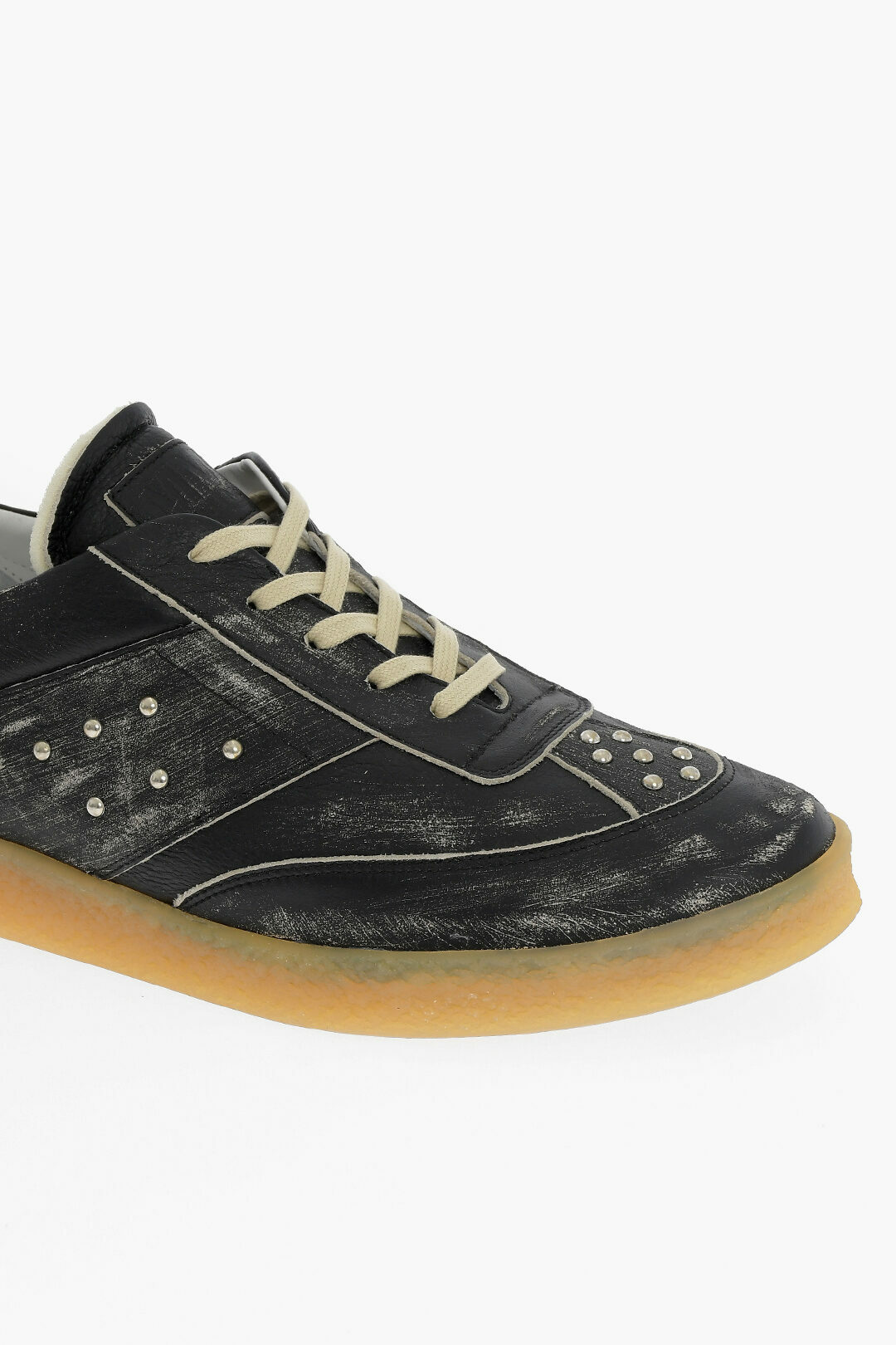 【MM6】 MM6 Maison Margiela Chunky Gambetta Leather Sneakers | White